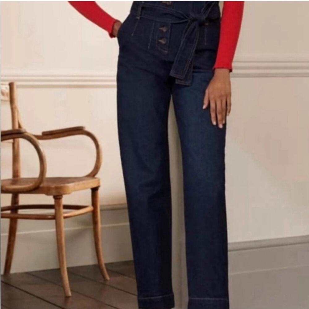 Boden Button Front Relaxed Fit Berkeley‎ Jeans 8 Blue